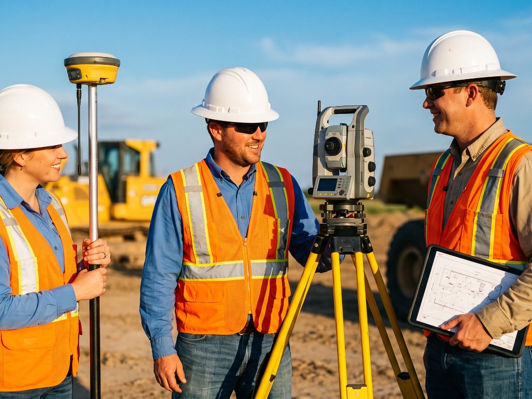 Southline survey crew on a construction site
